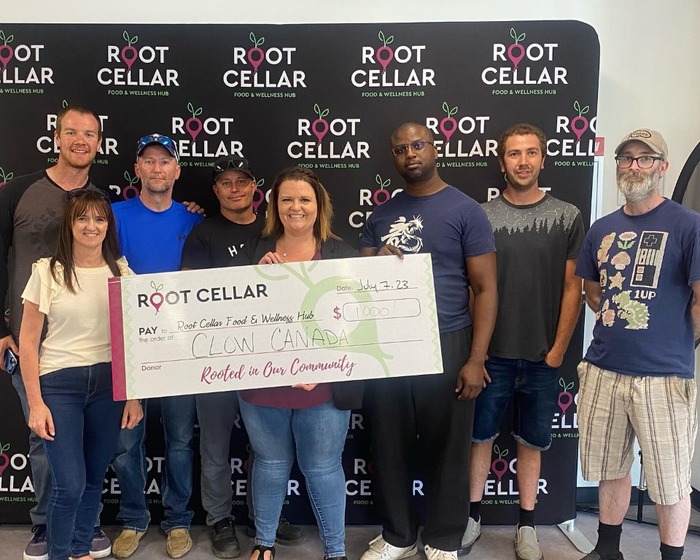 Clow Canada donates to the Root Cellar Food and Wellness Hub